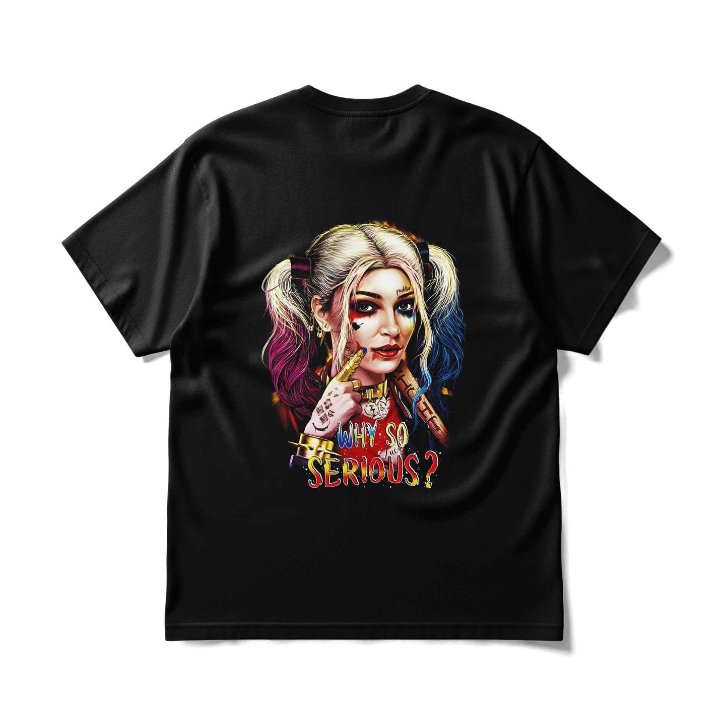 Celebrities Harley Quinn Why So Serious Halftone T-Shirt Design - halftone PNG for T-shirts – Sue Opperman Halftones