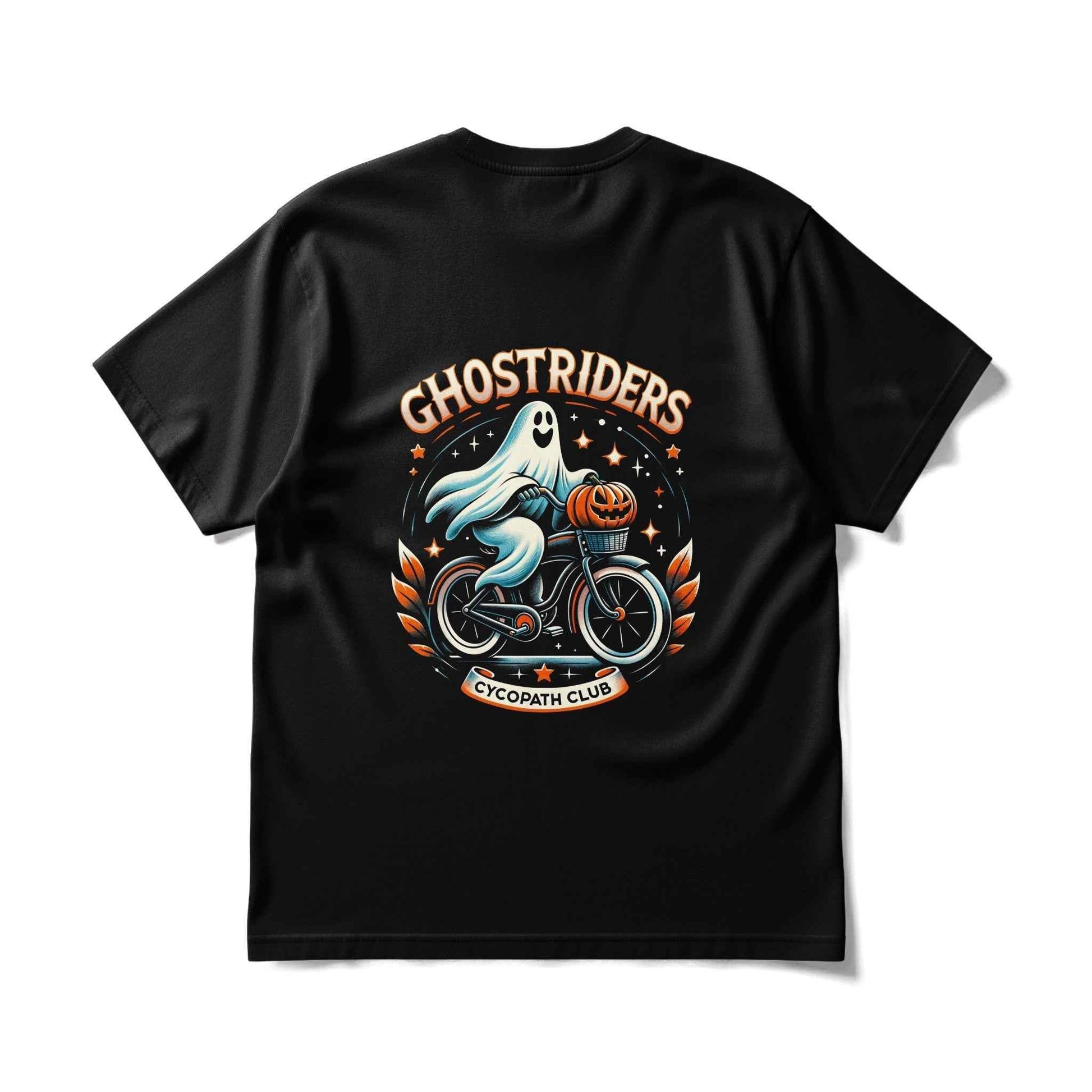 Ghost on Bike with Pumpkin Halftone T-Shirt Design - halftone PNG for T-shirts – Sue Opperman Halftones
