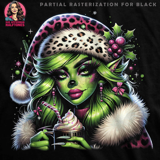 Christmas Grinch Halftone T-Shirt Design - halftone PNG for T-shirts – Sue Opperman Halftones