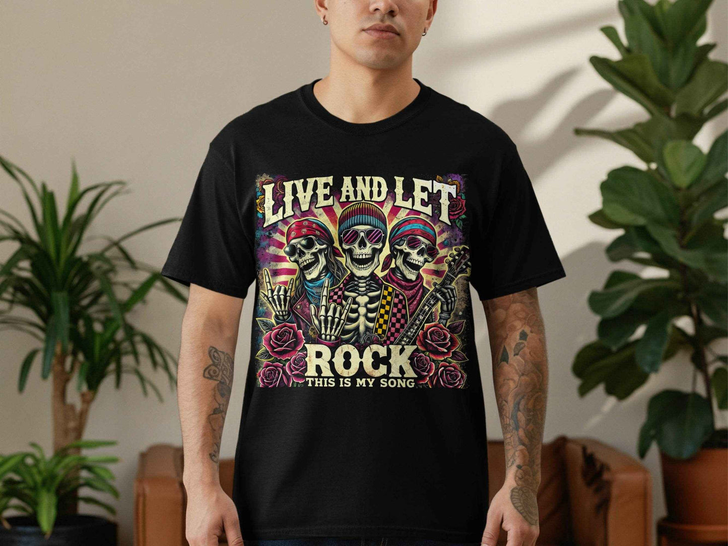 Rock Band Skeletons Halftone T-Shirt Design Digital - halftone PNG for T-shirts – Sue Opperman Halftones