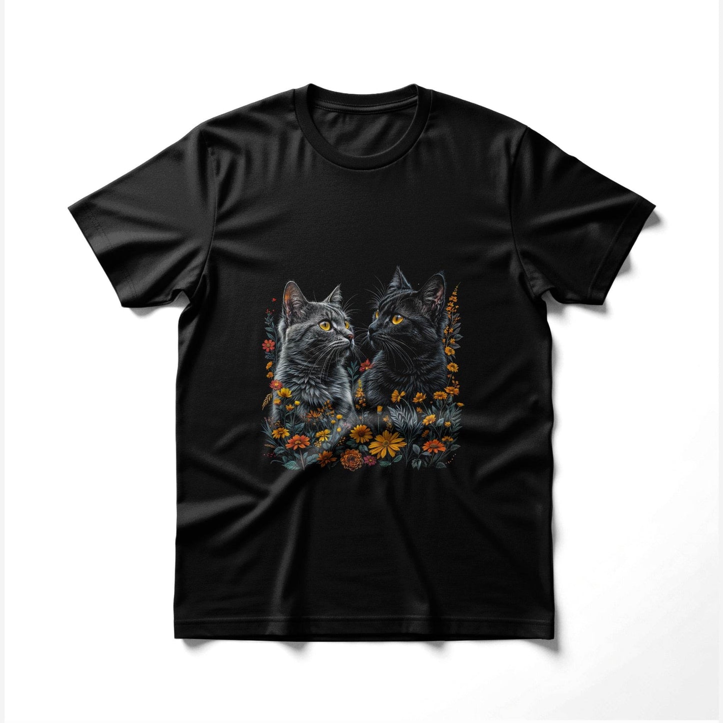 Floral Cats Halftones T-Shirt Design Digital - halftone PNG for T-shirts – Sue Opperman Halftones