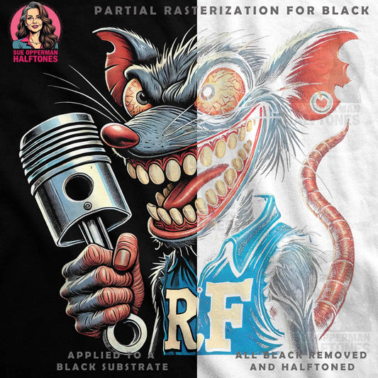 Animals Rat Fink Inspired Character Halftone T-Shirt Design - halftone PNG for T-shirts – Sue Opperman Halftones
