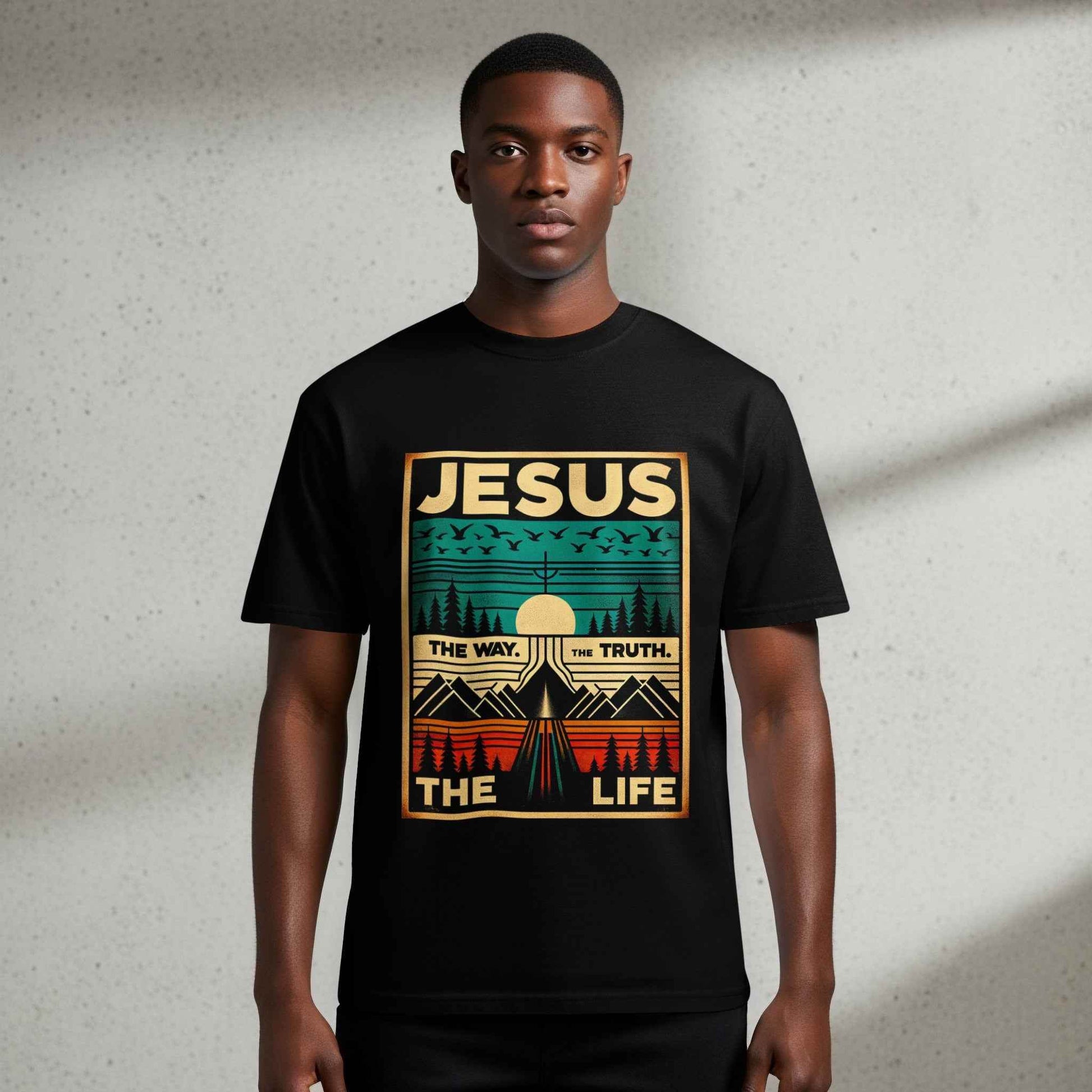 Jesus The Way Truth Life Digital Halftone T-shirt Design - halftone PNG for T-shirts – Sue Opperman Halftones