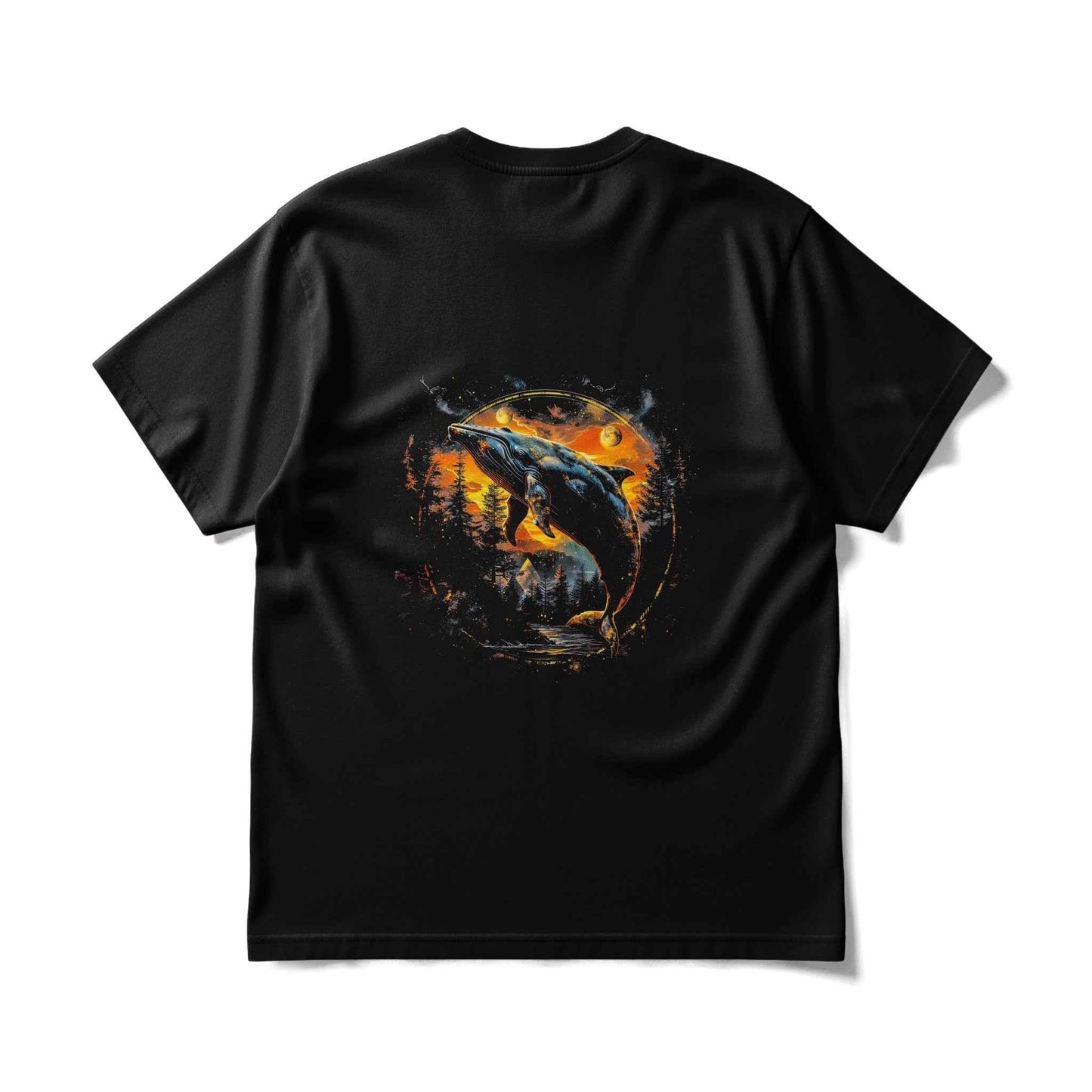 Whale Under Moon Digital Halftone T-Shirt Design - halftone PNG for T-shirts – Sue Opperman Halftones