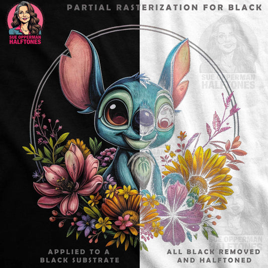 Animals Halftone Flower Circle Digital Halftoned T-Shirt Design - halftone PNG for T-shirts – Sue Opperman Halftones