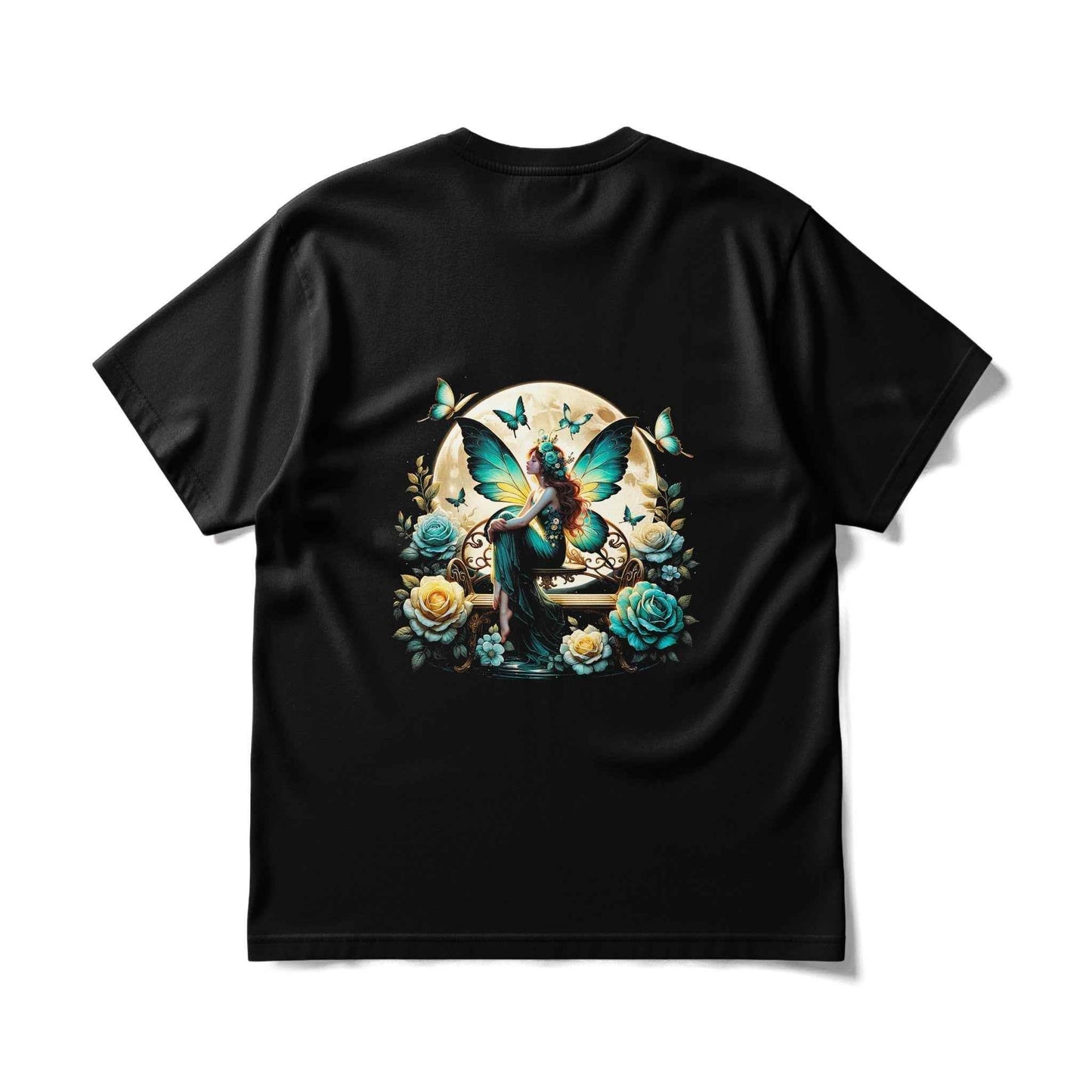 Fantasy Fairy With Butterflies Halftoned T-Shirt Design - halftone PNG for T-shirts – Sue Opperman Halftones