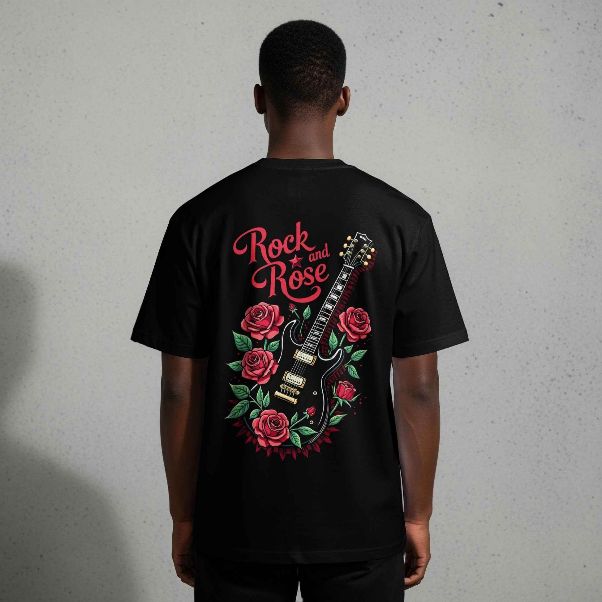 Rock and Roses Guitar Art Halftoned T-Shirt Design - halftone PNG for T-shirts – Sue Opperman Halftones