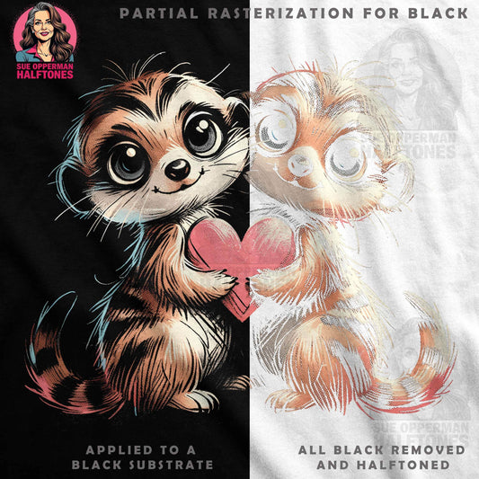 Valentines Animals With Heart Halftone T-Shirt Design - halftone PNG for T-shirts – Sue Opperman Halftones
