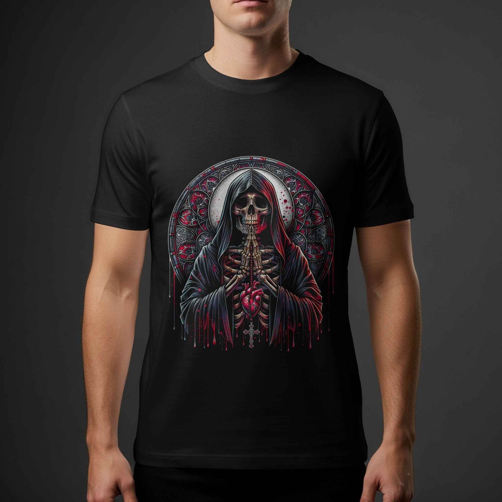 Gothic Skeletal Maiden Halftoned T-Shirt Design - halftone PNG for T-shirts – Sue Opperman Halftones
