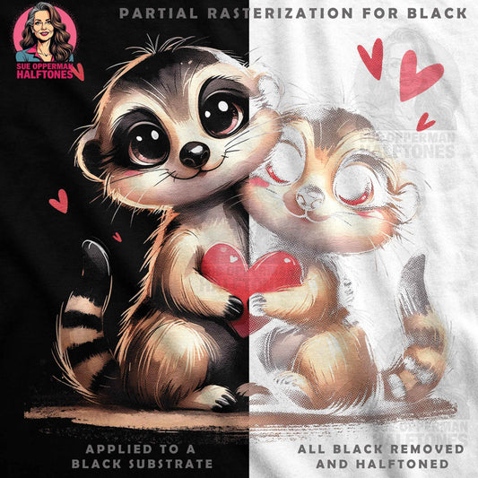 Animals with Heart Valentines Halftone T-Shirt Design - halftone PNG for T-shirts – Sue Opperman Halftones