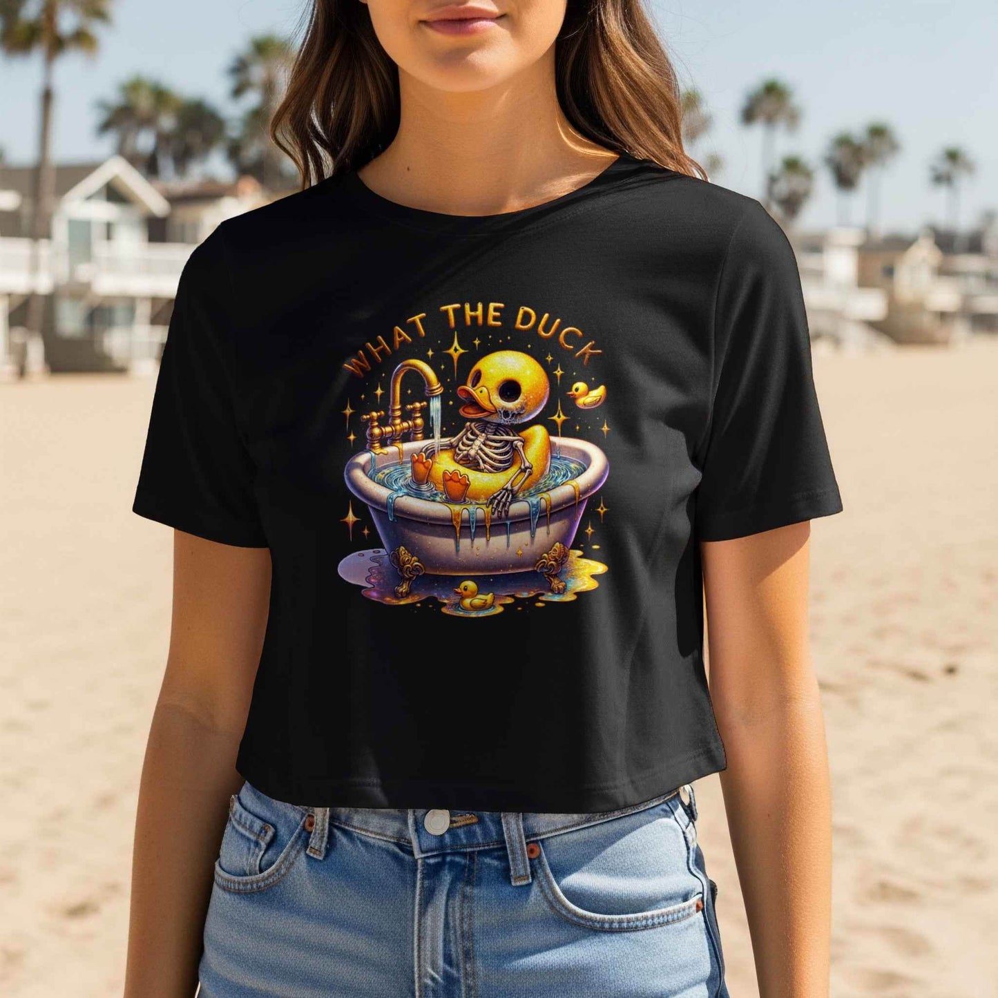 Skeleton Duck In Bath Halftone T-Shirt Design Digital - halftone PNG for T-shirts – Sue Opperman Halftones