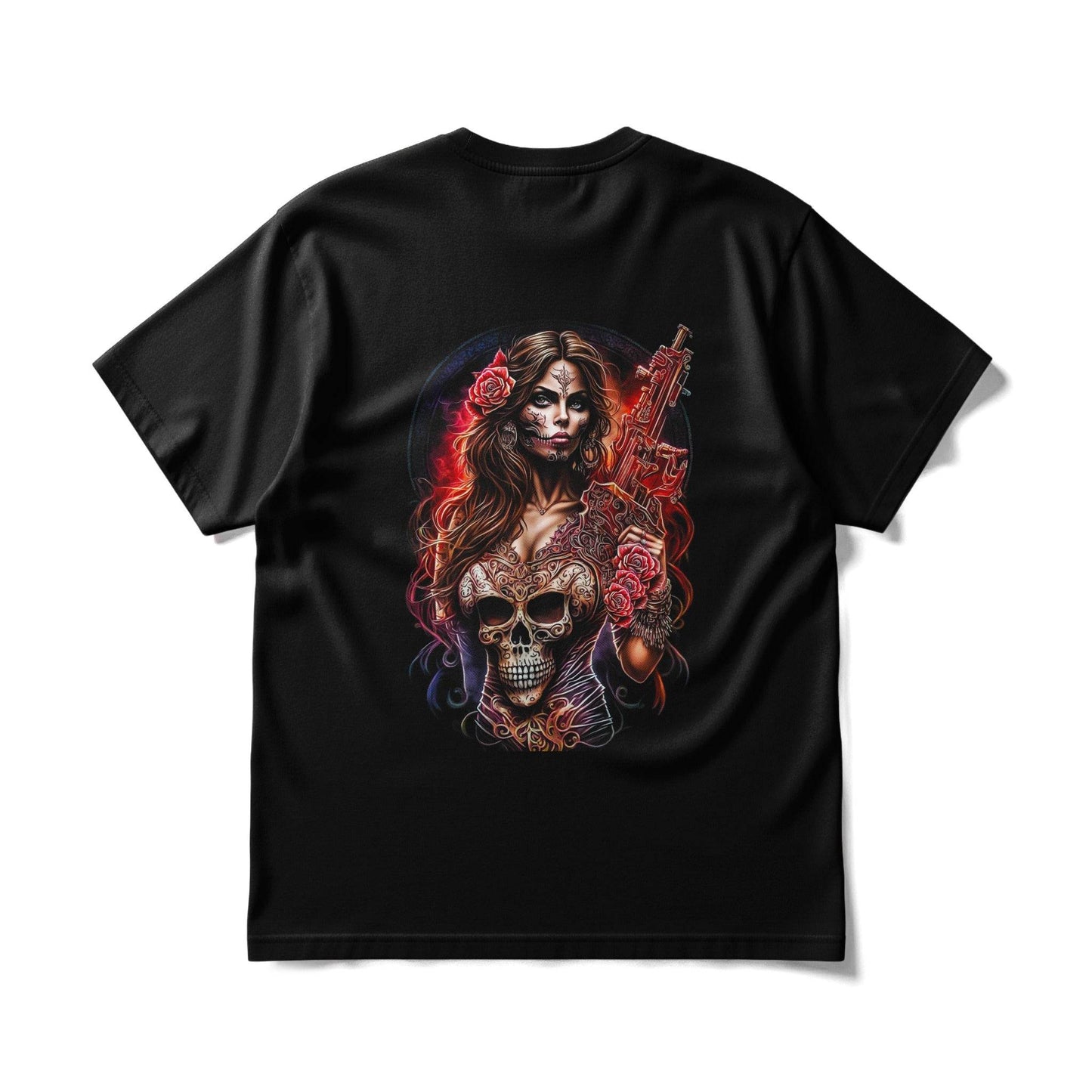 Sugar Skull Girl Halftone T-Shirt Design - halftone PNG for T-shirts – Sue Opperman Halftones