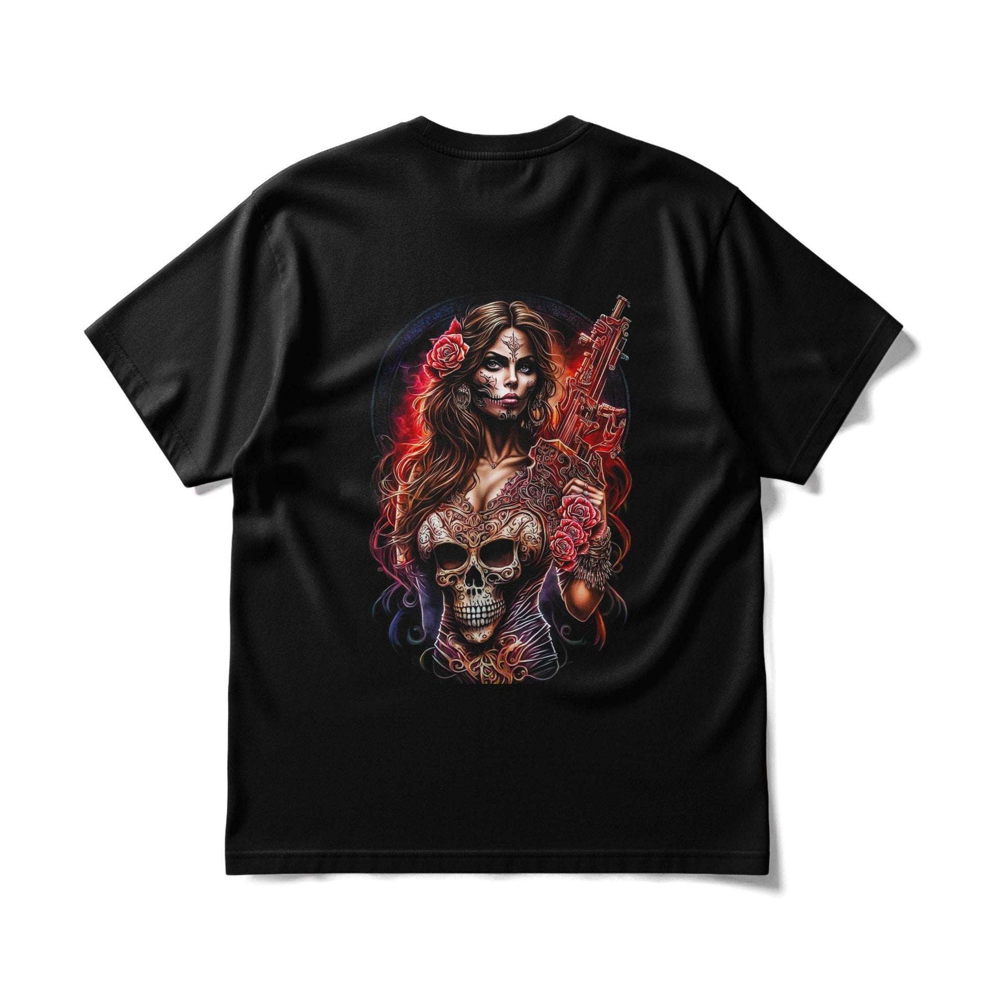 Sugar Skull Girl Halftone T-Shirt Design - halftone PNG for T-shirts – Sue Opperman Halftones