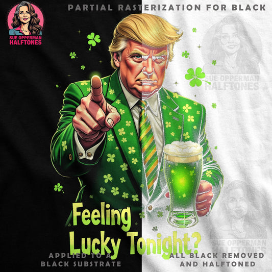 St Patricks Trump Beer Halftone T-Shirt Design - halftone PNG for T-shirts – Sue Opperman Halftones