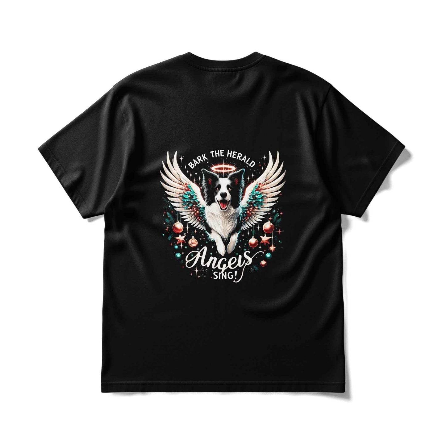 Christmas Dog Angel Bark The Herald Angels Sing Halftone T-Shirt Design - halftone PNG for T-shirts – Sue Opperman Halftones