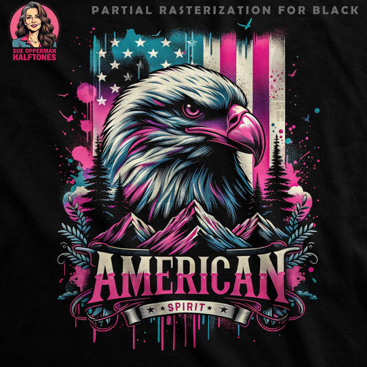 American Eagle Halftone T-Shirt Design Digital - halftone PNG for T-shirts – Sue Opperman Halftones