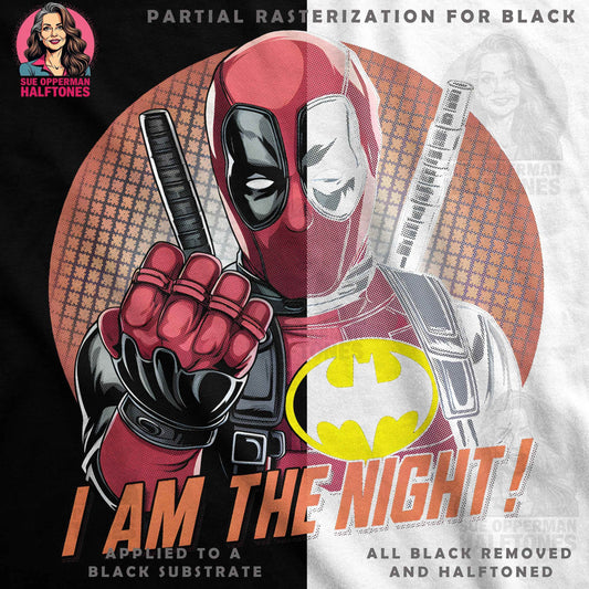 Superhero Dead Pool Inspired Halftone T-Shirt Design - halftone PNG for T-shirts – Sue Opperman Halftones