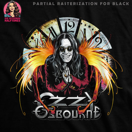 Celebrities Music Ozzy Osbourne Halftone T-Shirt Design - halftone PNG for T-shirts – Sue Opperman Halftones