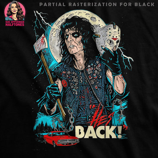 Halloween Horror Movie Villain Halftoned T-Shirt Design - halftone PNG for T-shirts – Sue Opperman Halftones
