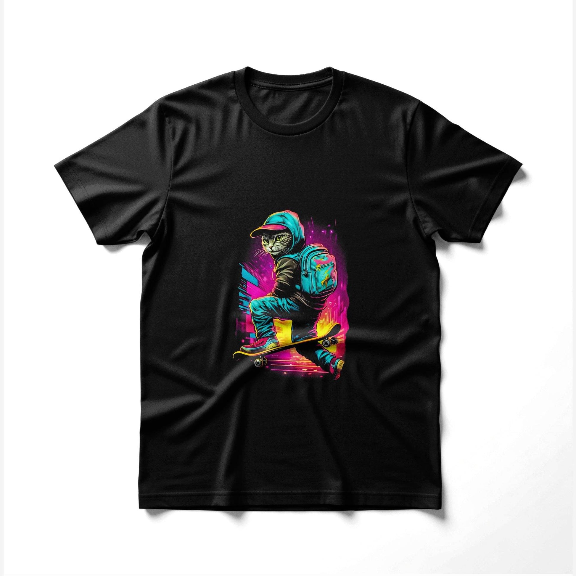 Skateboard Cat Funny Halftone T-Shirt Design - halftone PNG for T-shirts – Sue Opperman Halftones