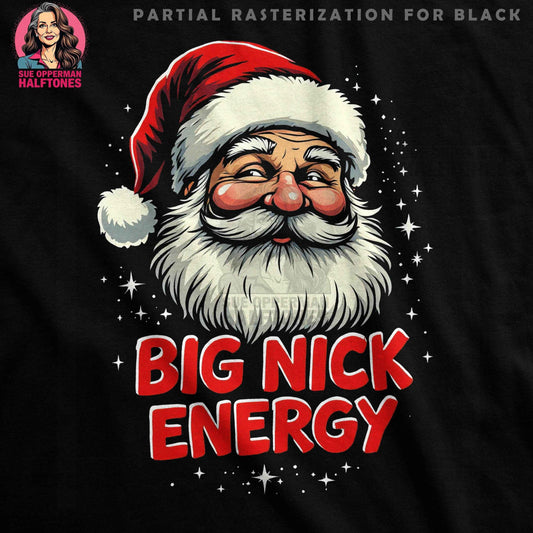 Big Nick Energy Santa Claus Halftone T-Shirt Design - halftone PNG for T-shirts – Sue Opperman Halftones