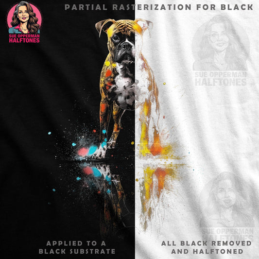 Boxer Dog Splash Art Halftone T-Shirt Design - halftone PNG for T-shirts – Sue Opperman Halftones