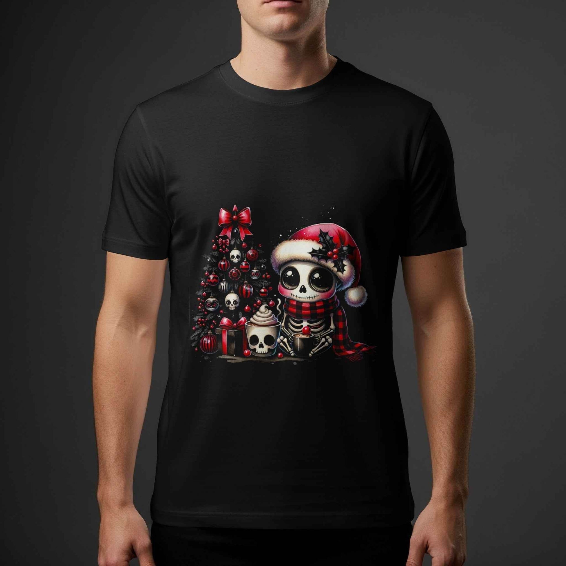 Christmas Skeleton Tree Design with Gift Halftone T-Shirt Design - halftone PNG for T-shirts – Sue Opperman Halftones