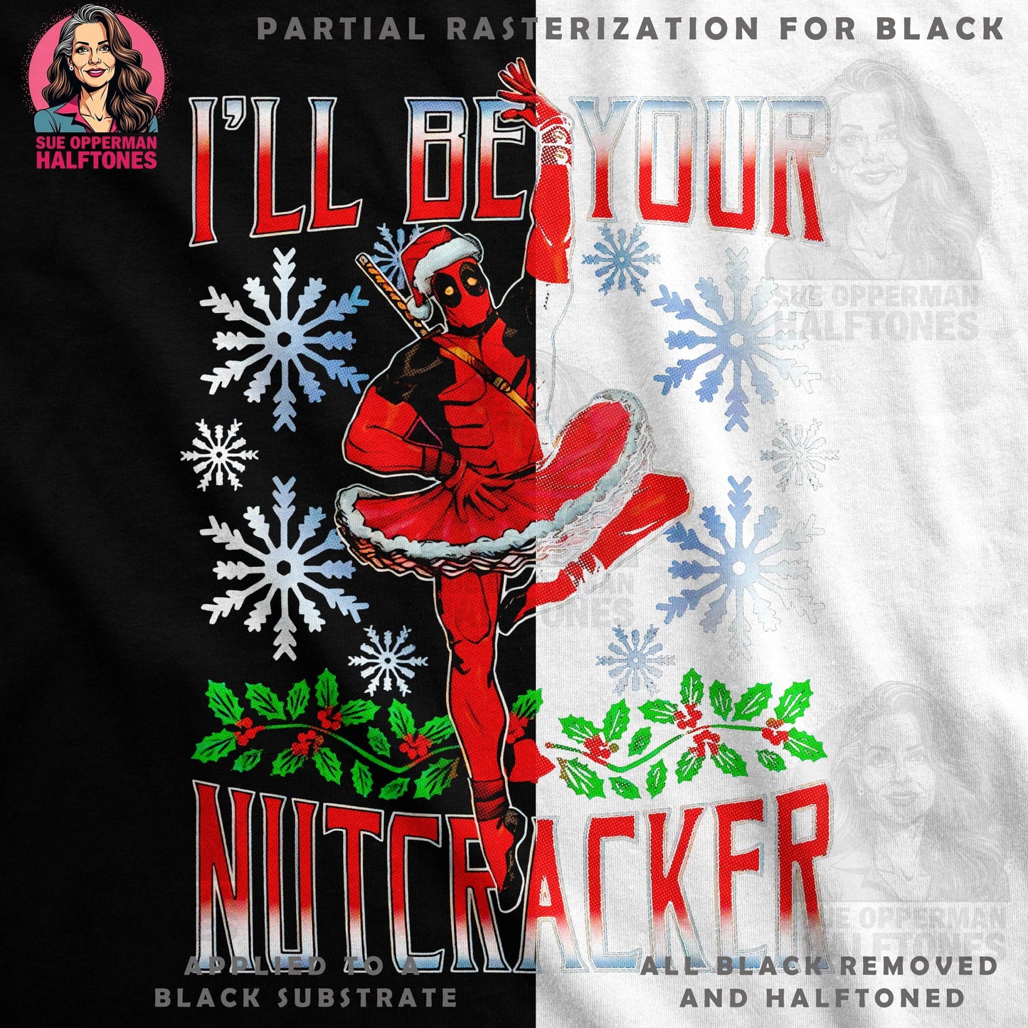 Nutcracker Christmas Halftone T-Shirt Design - halftone PNG for T-shirts – Sue Opperman Halftones