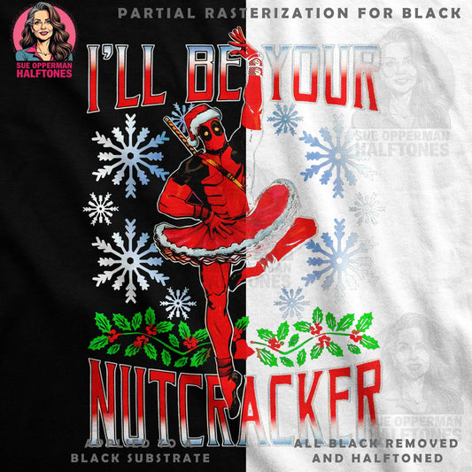Nutcracker Christmas Halftone T-Shirt Design - halftone PNG for T-shirts – Sue Opperman Halftones