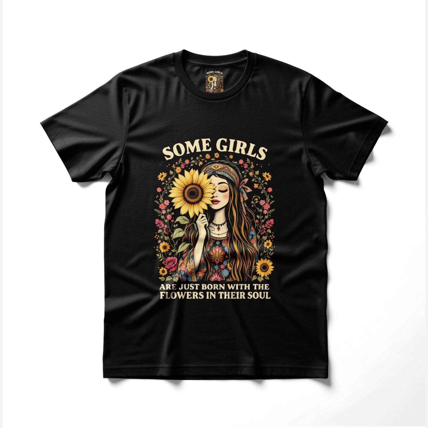 Sunflower Girl Halftone T-Shirt Design - halftone PNG for T-shirts – Sue Opperman Halftones