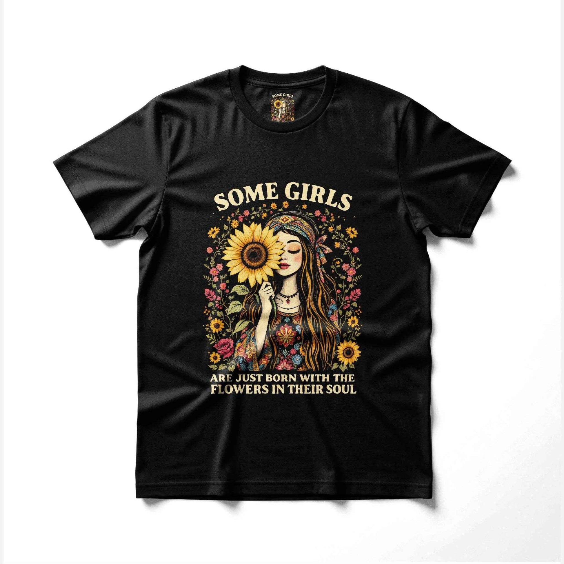 Sunflower Girl Halftone T-Shirt Design - halftone PNG for T-shirts – Sue Opperman Halftones