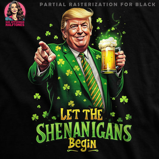 St Patricks Day Trump Halftone T-Shirt Design - halftone PNG for T-shirts – Sue Opperman Halftones