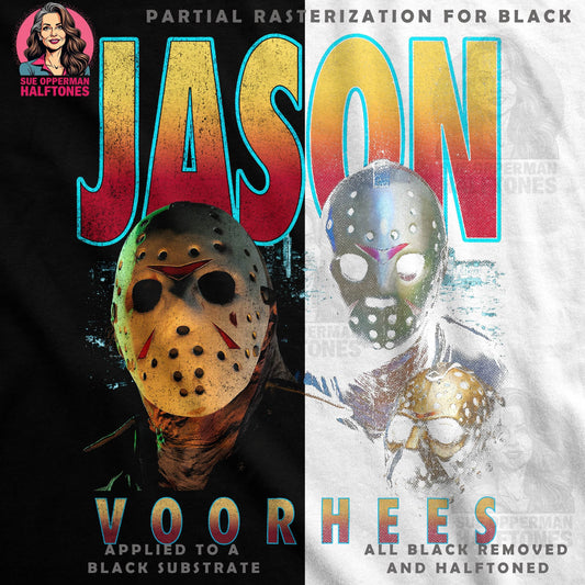 Halloween Jason Voorhees Halftone T-Shirt Design - halftone PNG for T-shirts – Sue Opperman Halftones