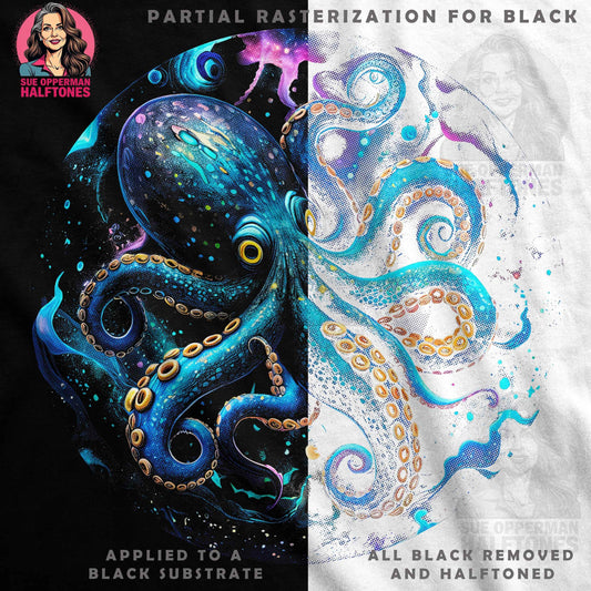 Octopus Watercolor Halftone T-Shirt Design - halftone PNG for T-shirts – Sue Opperman Halftones