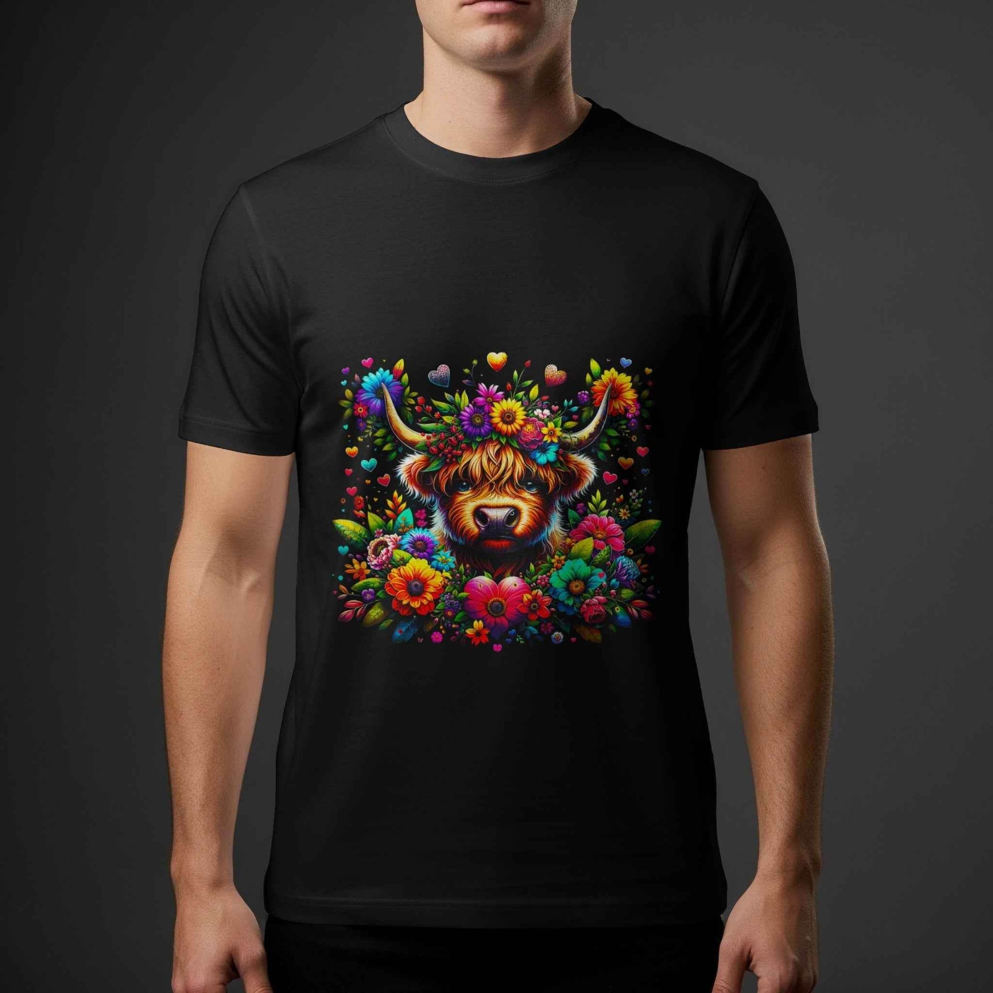 Animals Colorful Highland Cow Halftone T-Shirt Designs - halftone PNG for T-shirts – Sue Opperman Halftones