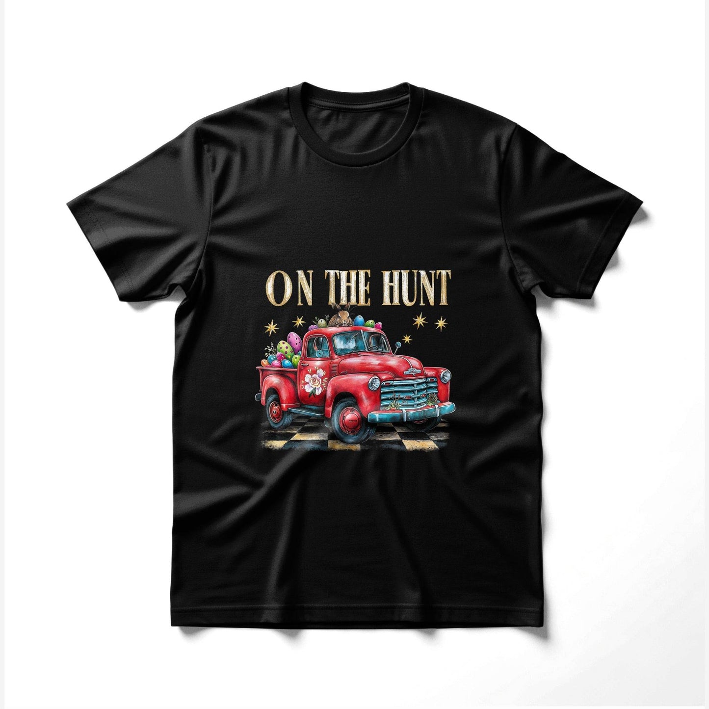 Easter Truck with Bunny Halftone T-Shirt Design - halftone PNG for T-shirts – Sue Opperman Halftones
