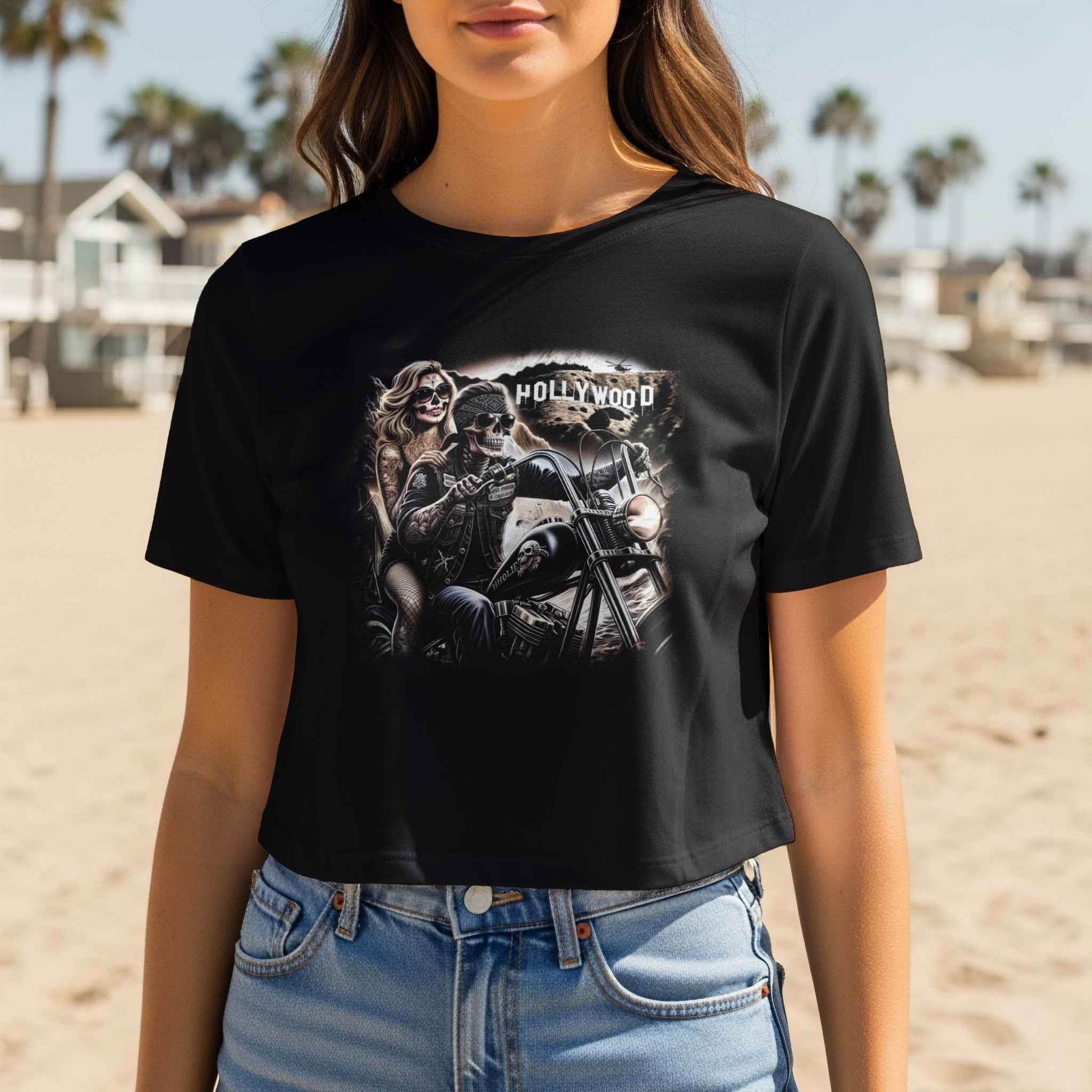 Day of the Dead Motorcycle Halftone T-Shirt Design - halftone PNG for T-shirts – Sue Opperman Halftones