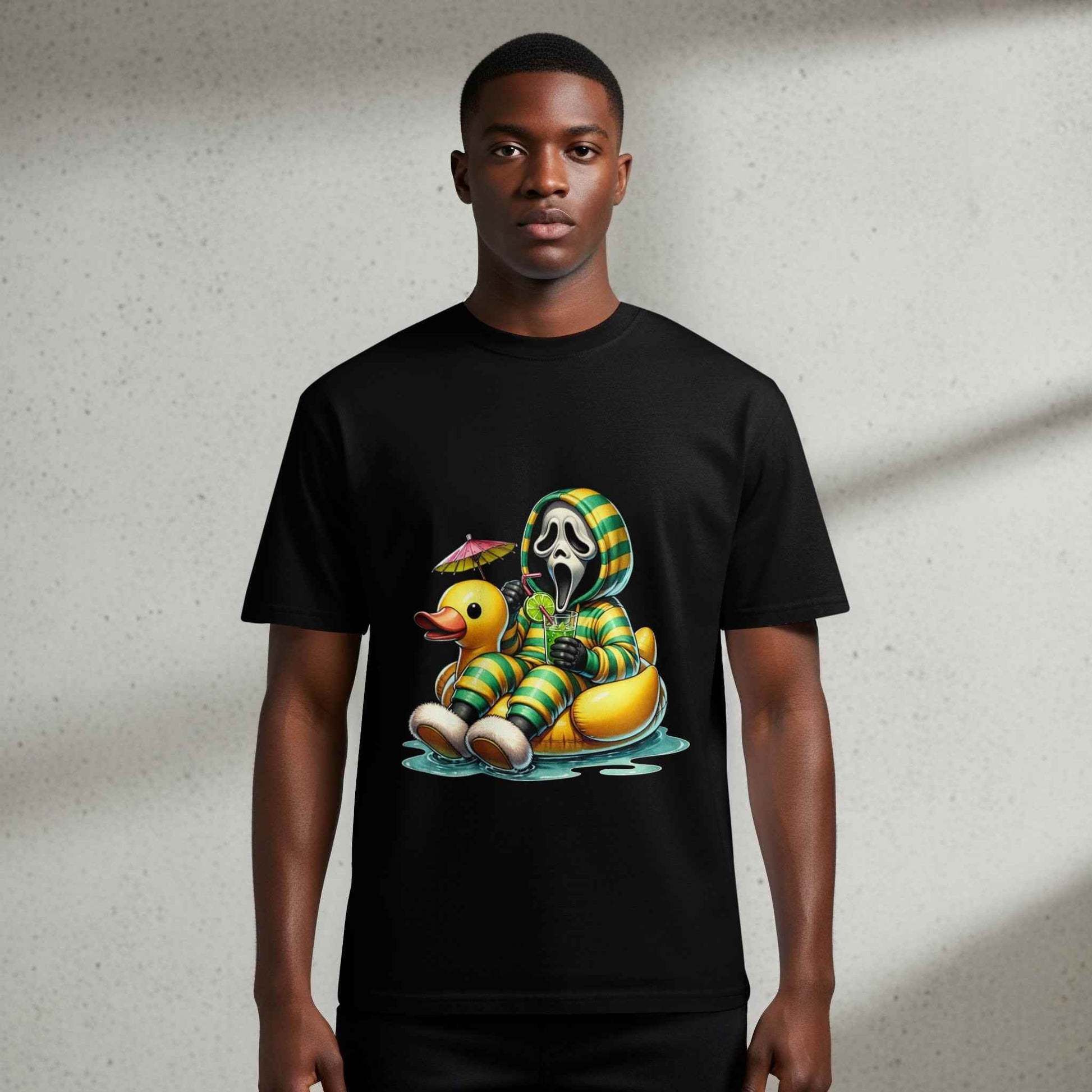 Ghost Face Duck Pool Party Halftone T-shirt Design - halftone PNG for T-shirts – Sue Opperman Halftones