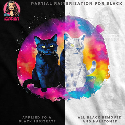 Cute Animal Cats Rainbow Halftone T-Shirt Design - halftone PNG for T-shirts – Sue Opperman Halftones