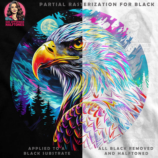 Colorful Eagle Portrait Illustration Halftone T-Shirt Design - halftone PNG for T-shirts – Sue Opperman Halftones