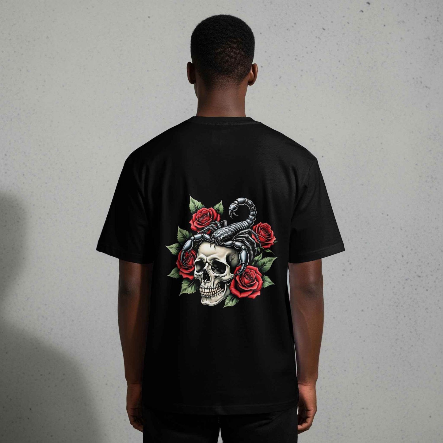 Skull Scorpion and Roses Detailed Halftone T-Shirt Design - halftone PNG for T-shirts – Sue Opperman Halftones