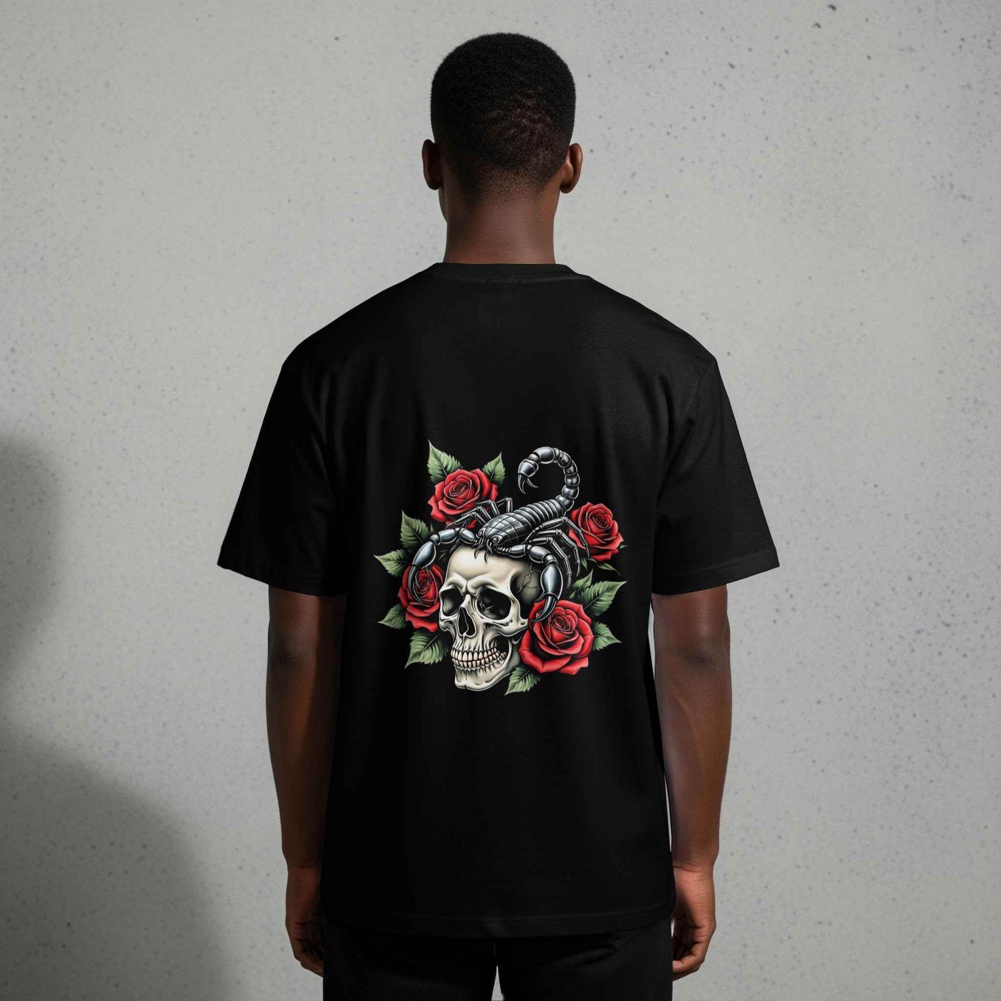 Skull Scorpion and Roses Detailed Halftone T-Shirt Design - halftone PNG for T-shirts – Sue Opperman Halftones