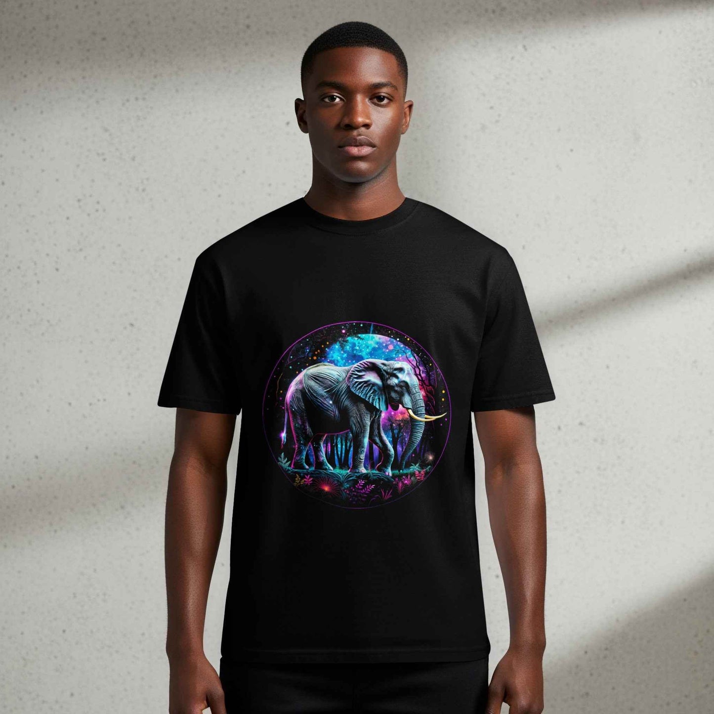 Elephant Forest Digital Halftone T-shirt Design - halftone PNG for T-shirts – Sue Opperman Halftones