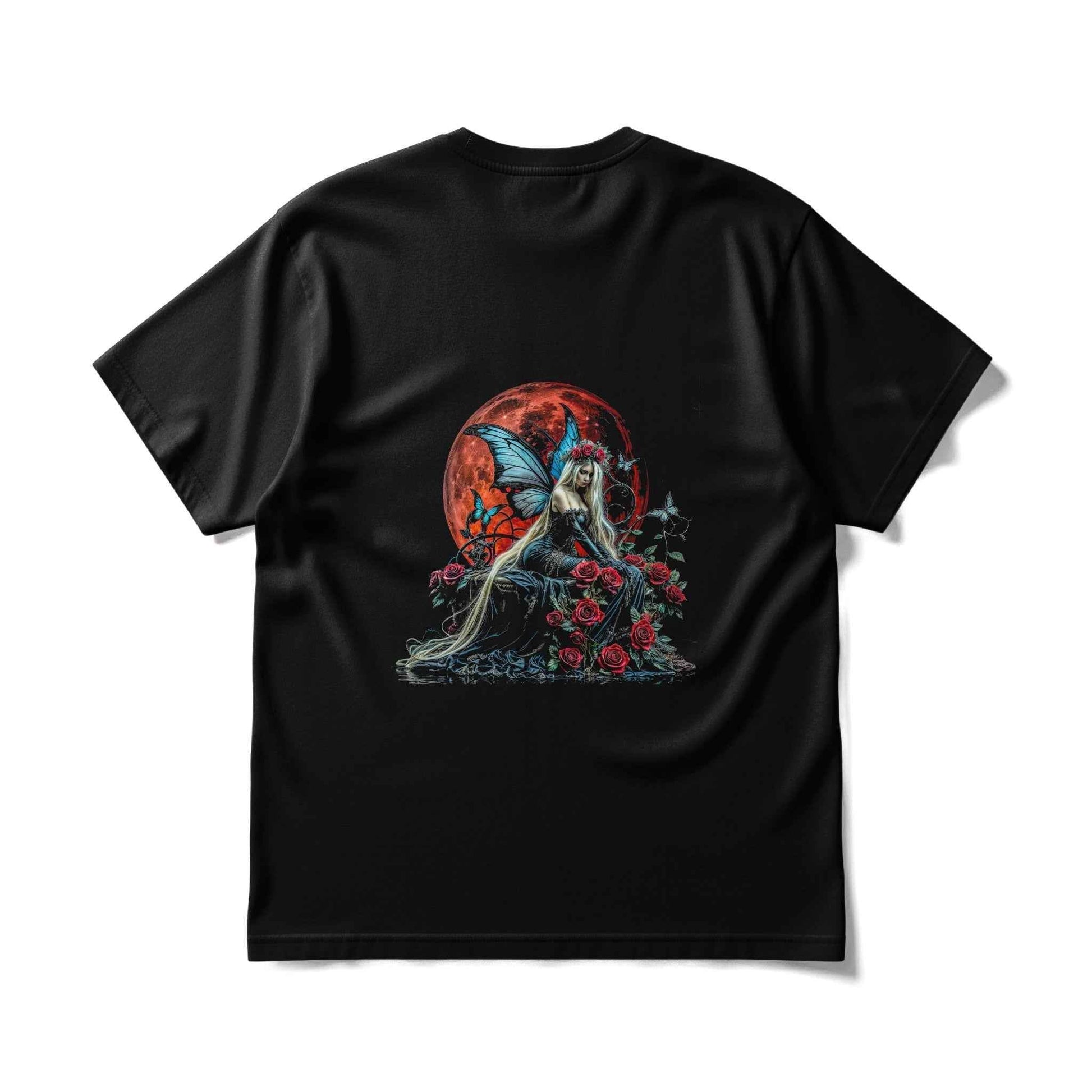 Fantasy Fairy Moon Roses Halftoned T-Shirt Design - halftone PNG for T-shirts – Sue Opperman Halftones