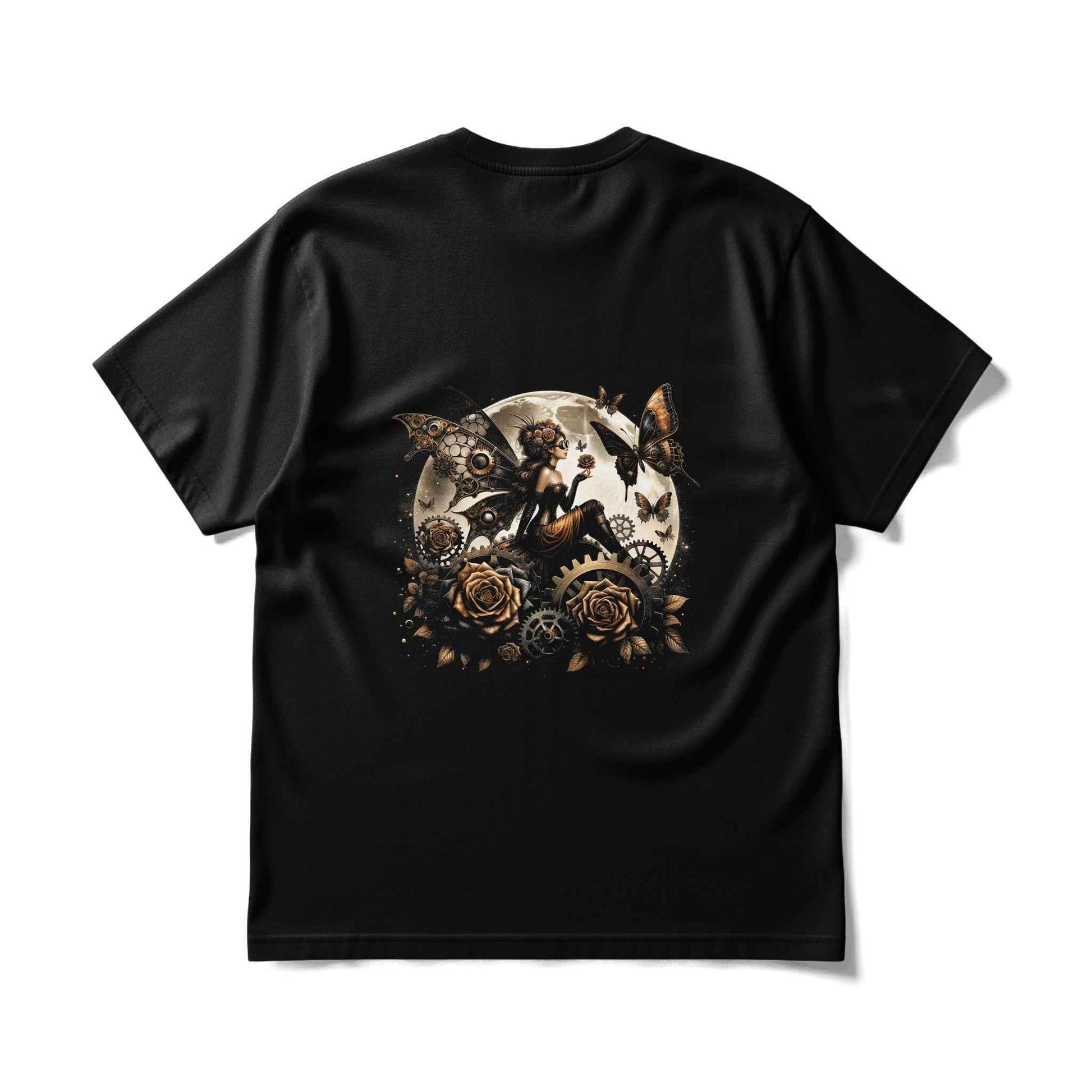 Fantasy Butterfly with Gears Halftoned T-Shirt Design - halftone PNG for T-shirts – Sue Opperman Halftones