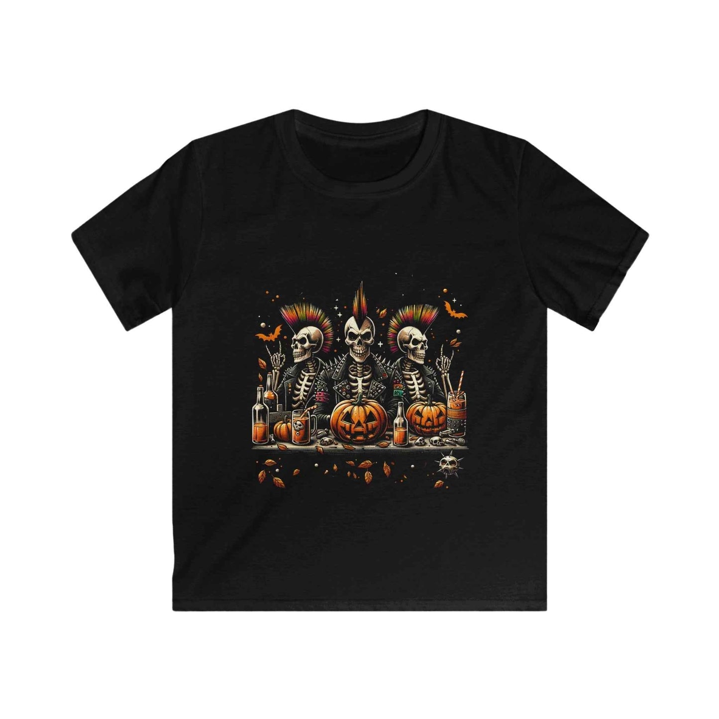 Punk Skeletons Jack O Lanterns Halftone T-Shirt Design - halftone PNG for T-shirts – Sue Opperman Halftones