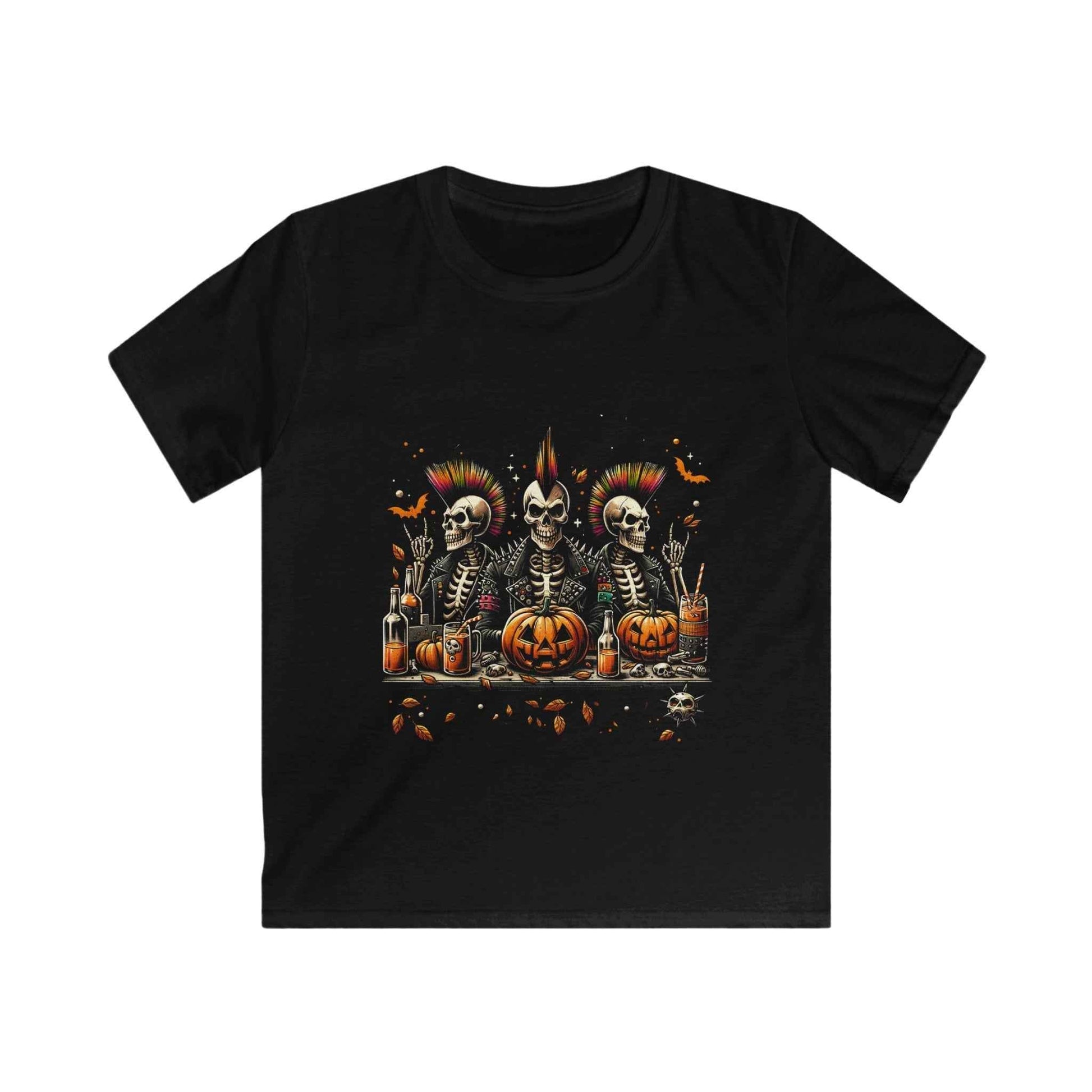 Punk Skeletons Jack O Lanterns Halftone T-Shirt Design - halftone PNG for T-shirts – Sue Opperman Halftones