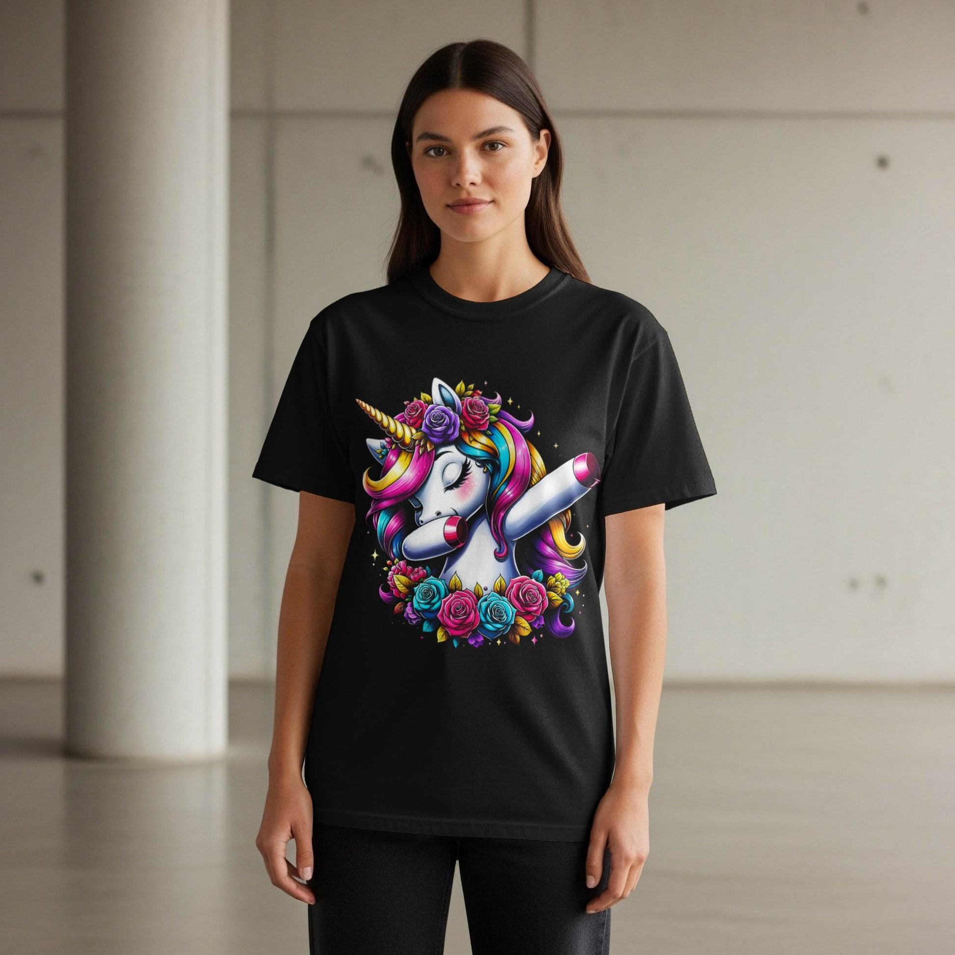 Unicorn with Roses Floral Halftone T-Shirt Design - halftone PNG for T-shirts – Sue Opperman Halftones