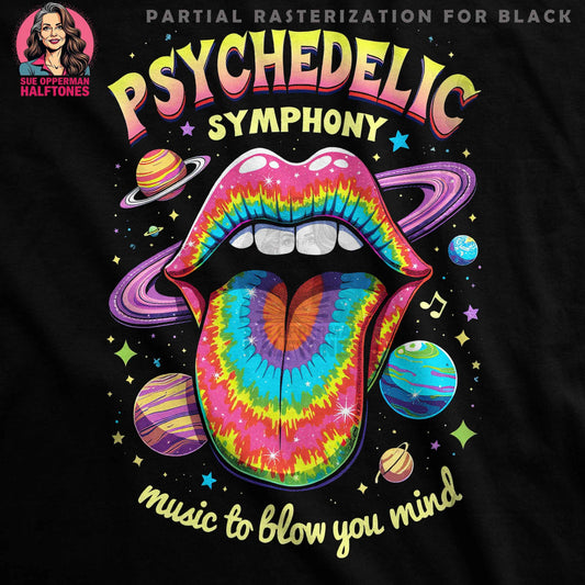 Psychedelic Halftone T-Shirt Design - halftone PNG for T-shirts – Sue Opperman Halftones