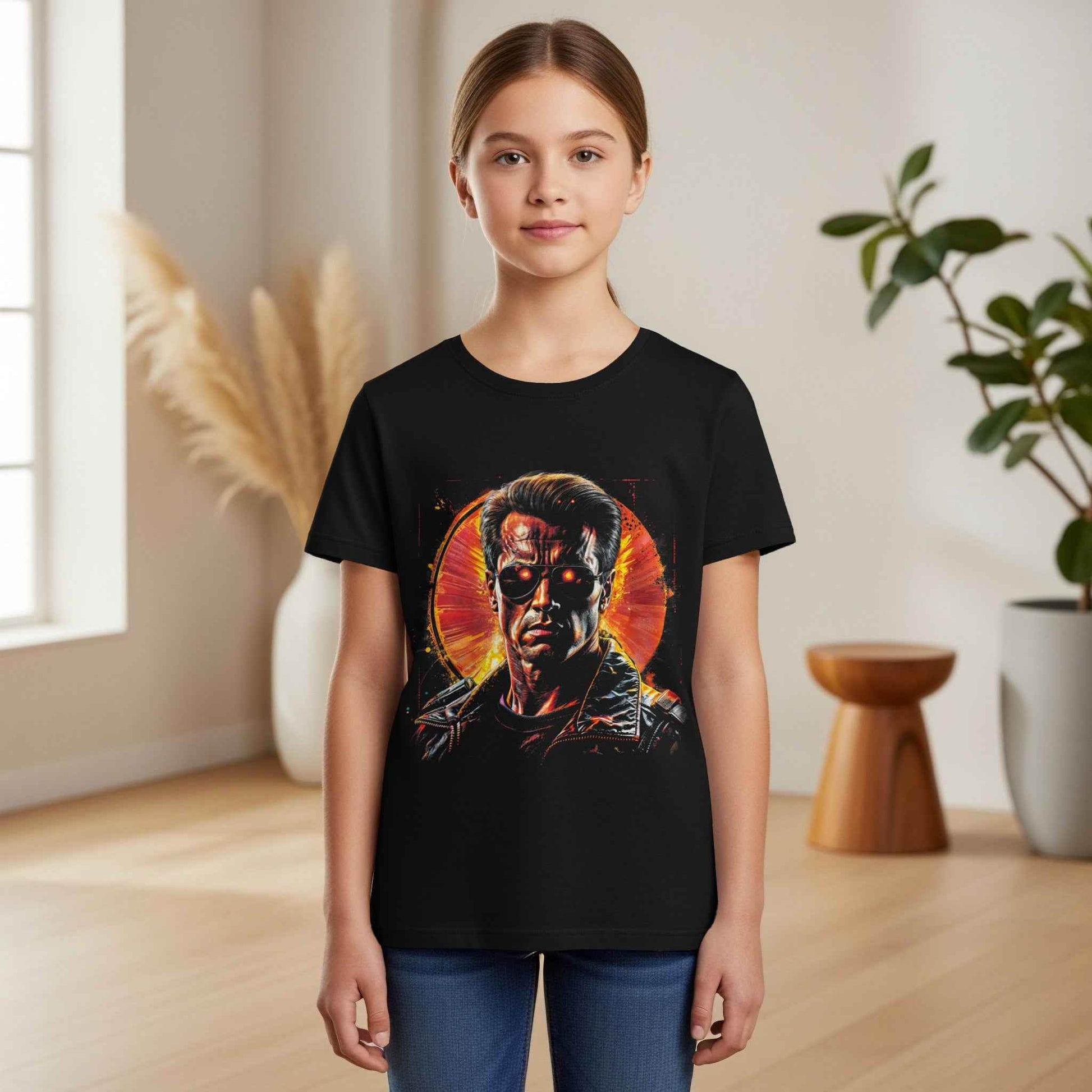 Terminator Robot Portrait Halftone T-Shirt Design - halftone PNG for T-shirts – Sue Opperman Halftones